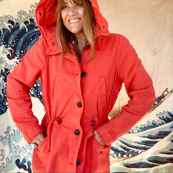 GAP Jackets & Blazers - Classic GAP utility parka removable liner. Coral L